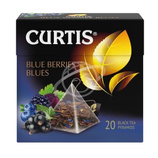 Чай "CURTIS" BLUE BERRIES BLUES черный ягодный блюз в пирамидках, 20 шт