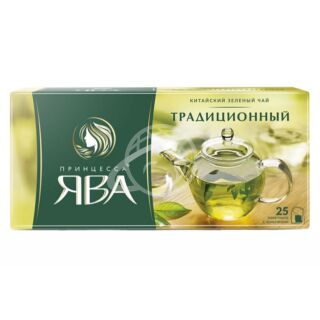 Чай "Принцесса Ява" Традиционный зеленый в пакетиках, 25 шт