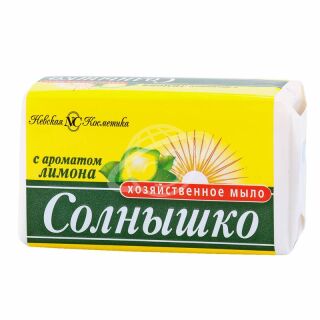 Мыло хозяйственное "Солнышко" лимон 140г