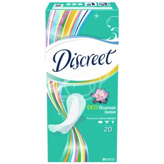 Прокладки ежедневные "Discreet" DEO multiform water lily 20шт