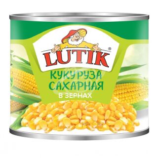 Кукуруза сахарная в зернах "Lutik" 340г