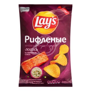 Чипсы "Lays" лосось в сливочном соусе рифленые 140г