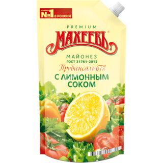 Майонез "Махеев" Провансаль с лимонным соком 67% 400мл