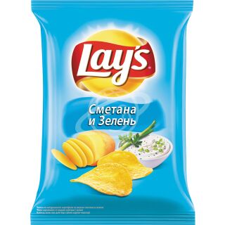 Чипсы "LAYS" сметана-зелень 140г