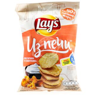 Чипсы "Lays из Печи" лисички в сметане 85г