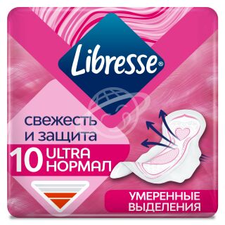 Прокладки гигиенические "Libresse" ultra нормал свежесть и защита 10шт