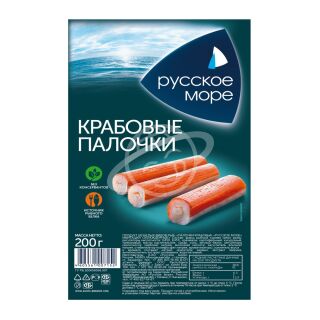 Крабовые палочки "Русское море" охлажденные 200г