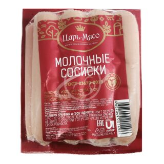 Сосиски Царь-Мясо "Молочные" ГОСТ 400г