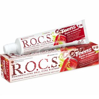 Зубная паста детская "ROCS" кола и лимон 74г