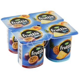Продукт йогуртный "Fruttis" сливочный персик-маракуйя, ананас-дыня 5% 115г БЗМЖ