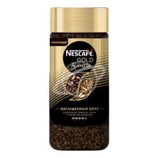 Кофе "Nescafe" GOLD Barista молотый в растворимом ст/б 85г