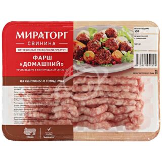 Фарш из свинины и говядины Мираторг "Домашний" охлажденный 400г