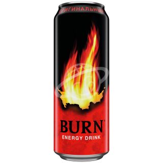Напиток энергетический "Burn" оригинальный газированный безалкогольный ж/б 0,449л