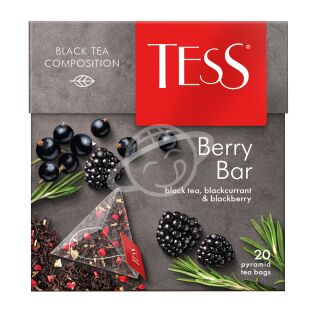 Чай "TESS" Berry Bar черный с ежевикой и черной смородиной в пирамидках, 20 шт