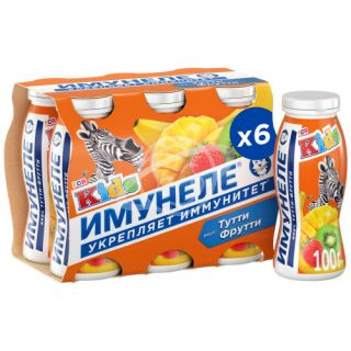 Напиток кисломолочный "Имунеле" KIDS тутти фрутти 1,5% 100г БЗМЖ