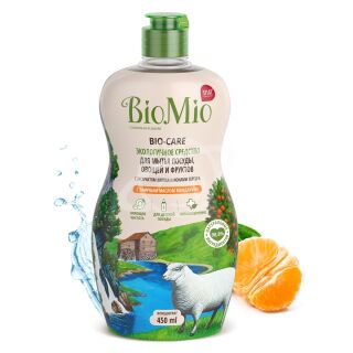 Средство-концентрат для мытья посуды "BioMio" с эфирным маслом мандарина 450мл
