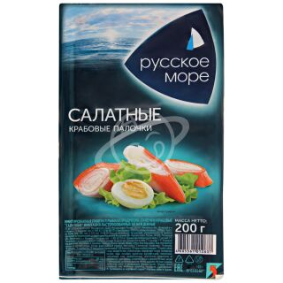 Крабовые палочки "Русское море" салатные охлажденные 200г