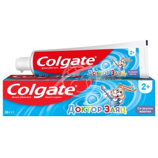 Зубная паста детская "Colgate" доктор Заяц со вкусом жвачки 50мл