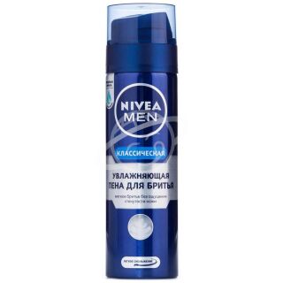 Пена для бритья "Nivea for Men" увлажняющая классическая 200мл