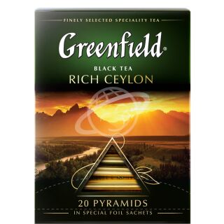 Чай "Greenfield" RICH CEYLON черный цейлонский в пирамидках, 20 шт