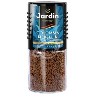 Кофе "JARDIN" COLOMBIA MEDELLIN №5 растворимый ст/б 95г