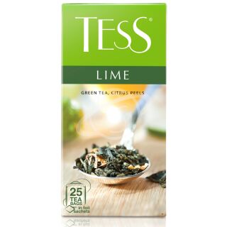 Чай "TESS" LIME зеленый с цедрой цитрусовых в пакетиках, 25 шт