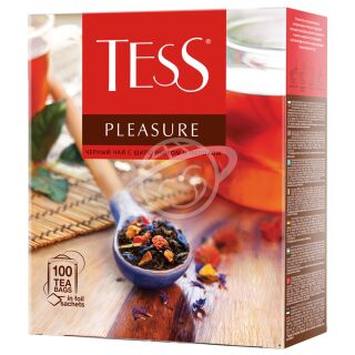 Чай "TESS" PLEASURE с шиповником и яблоком в пакетиках, 100 шт