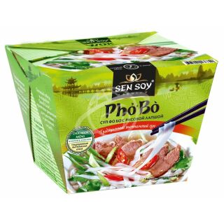 Суп "SEN SOY PREMIUM" Pho Bo с рисовой лапшой 125г