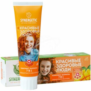 Зубная паста "SYNERGETIC" 7в1 комплекс-формула 100г