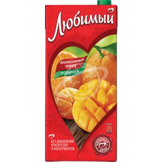 Напиток сокосодержащий "Любимый" апельсиновое манго 1,93л
