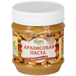 Арахисовая паста "Vegan" классическая 340г Индия