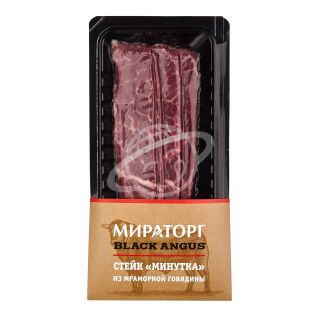 Говядина мраморная Мираторг "Стейк Минутка" охлажденный 190г