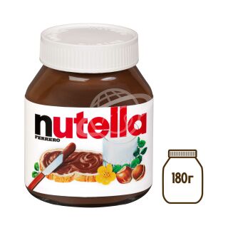Паста ореховая "FERRERO" NUTELLA с добавлением какао 180г