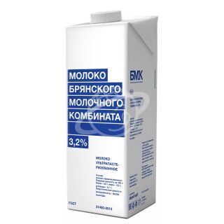 Молоко "БМК" ультрапастеризованное 3,2% 975мл БЗМЖ