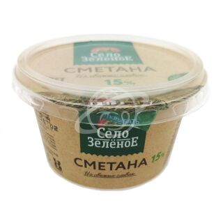 Сметана "Село Зелёное" 15% 180г БЗМЖ