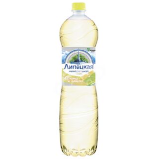 Напиток на основе минеральной воды "Липецкая-Лайт" со вкусом лимон-лайма газированная 1,5л