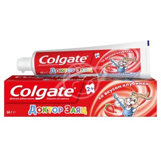 Зубная паста детская "Colgate" доктор Заяц со вкусом клубники 50мл