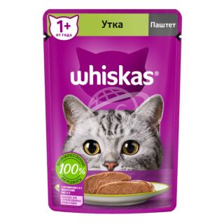 Корм для кошек "Whiskas" паштет с уткой 75г