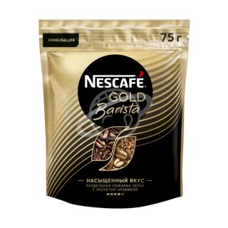 Кофе "Nescafe" GOLD Barista молотый в растворимом м/у 75г