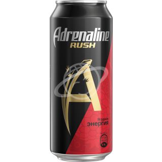 Напиток энергетический "Adrenaline Rush Red" ягодная энергия газированный безалкогольный ж/б 0,449л